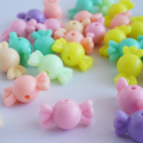 40個】キャンディのビーズ(大) ☆パステルカラー ビーズ bonbon 通販 