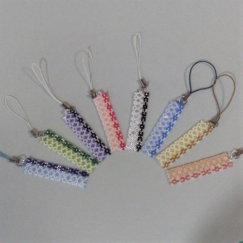 デリカビーズ・沖縄八重山の五四(いつよ)ストラップ 赤 携帯ストラップ