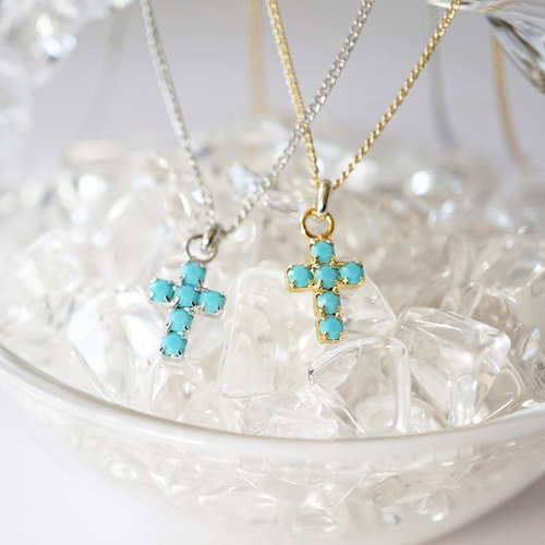 レア！スワロのクロスパーツ☆ターコイズ／のペンダント《N01_05