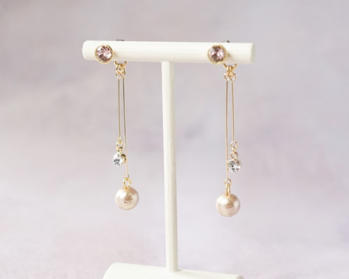 1222.スワロフスキー パールバックキャッチ レジンピアス♡ SALE】 1222.スワロフスキー レジンピアス パールバックキャッチ