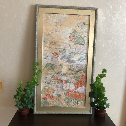 古木額縁に入ってる帯額装 帯額 - おりがみらんど