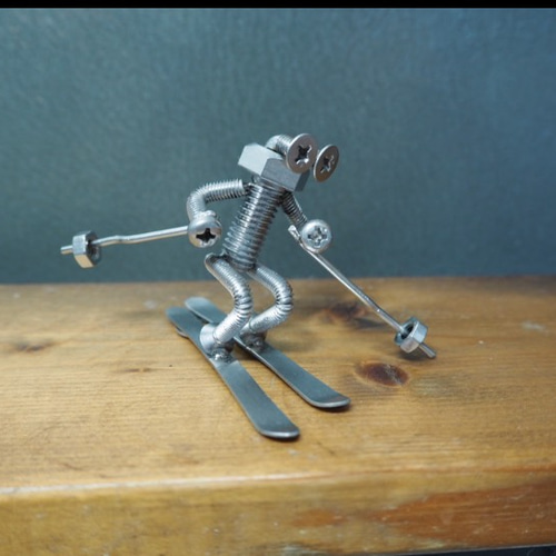 スキー、スノボー、 ウィンタースポーツ、ビンテージ風 ボルト、ナット