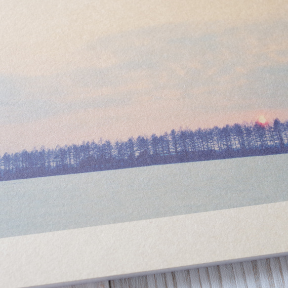 [再販] 壁であそぼう ☆ 防風林と夕陽 アートパネル 写真 夕日 自然 北海道 2枚目の画像