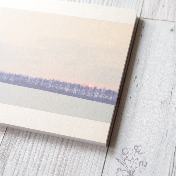 [再販] 壁であそぼう ☆ 防風林と夕陽 アートパネル 写真 夕日 自然 北海道 3枚目の画像