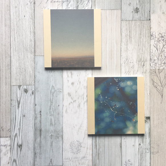 [再販] 壁であそぼう ☆ 森の小さなシャンデリア アートパネル 写真 青 雨 水 5枚目の画像