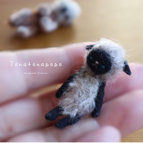 受注製作】ミニマム黒ヒツジちゃん 4.5㎝ テディベア ぬいぐるみ 