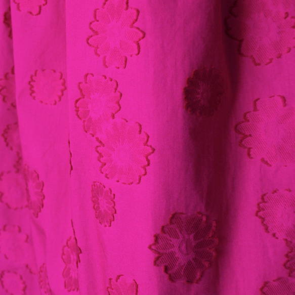 フラワージャガードスカート ピンク 6枚目の画像