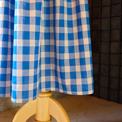 スキップスカート チェック ブルー×ベージュ 5枚目の画像