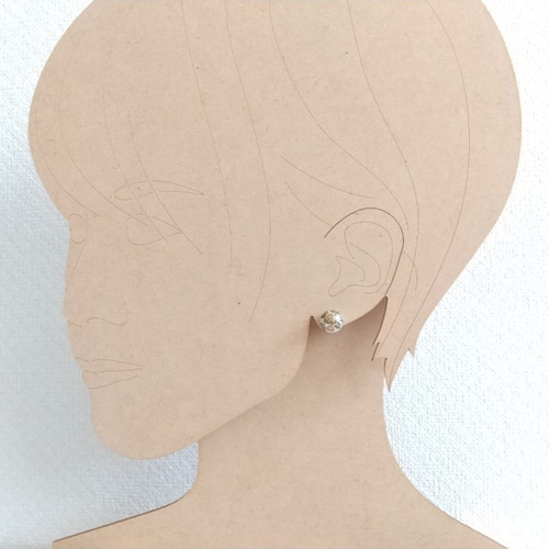 蒔絵パールピアス / 小さなバラ / maki-e pearl earrings / roses