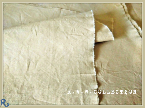 綿ワッシャー加工のプリーツマスク　薄手　サンドベージュ 5枚目の画像