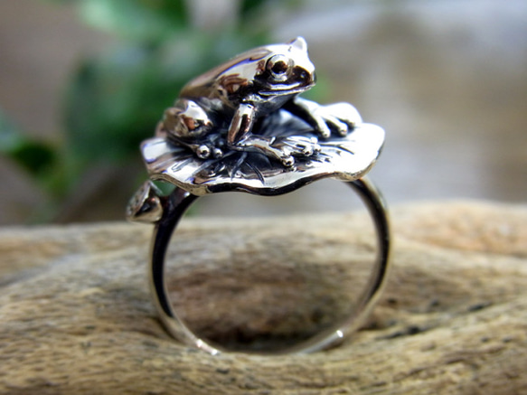 カエル シルバー925リング アクアマリン silver カエル シルバー925リング アクアマリン silver 【公式通販】