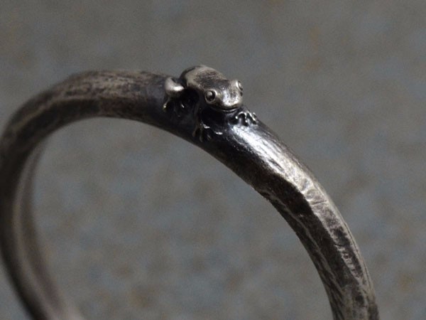 よく見たらカエルリング　～アオガエルバージョン～