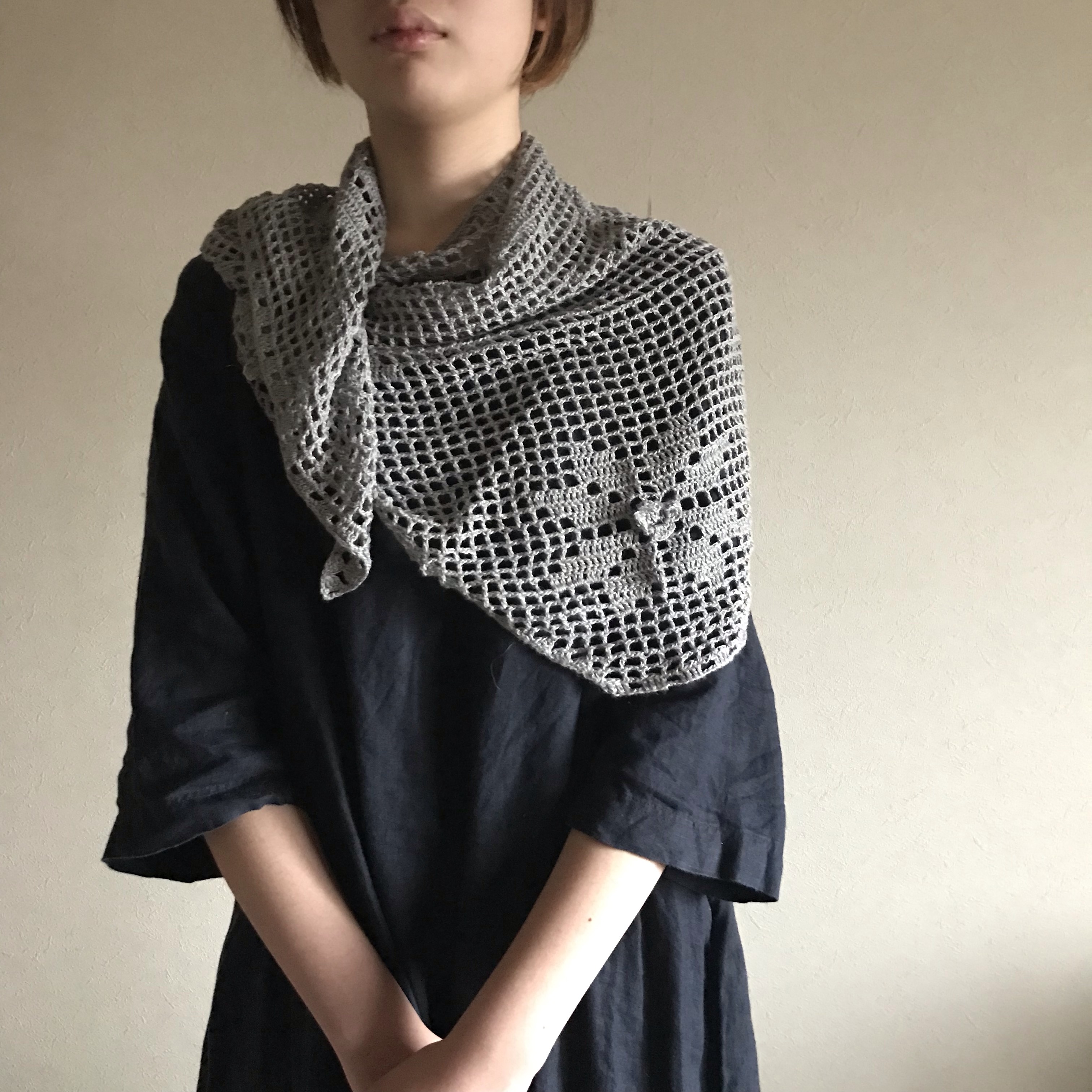 【春の装い2019】大判三角ストール◻︎ドレッシーにも、カジュアルにも♡