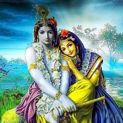 ☆送料無料キャンペーン中☆ミティラー画☆インドの恋人達ラダ