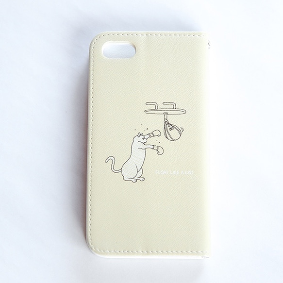 猫パンチ！ボクシング猫の手帳型スマホケース （SDN-01TC） iPhone