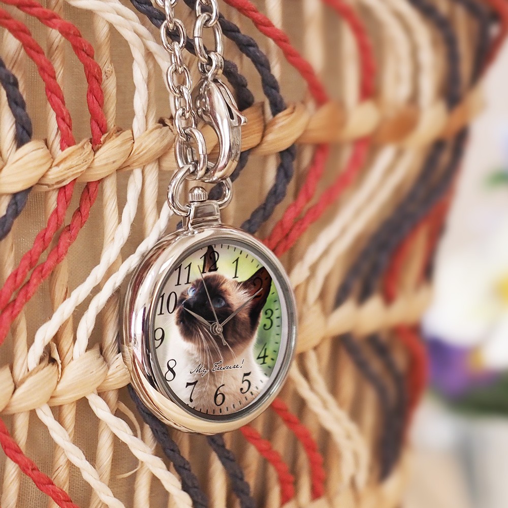 バッグチャーム時計　世界に一つのオリジナルウォッチ　ペットメモリアル　猫　犬　ウサギ