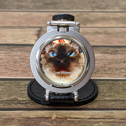 写真で作るオリジナルウォッチ　スタンド時計丸型 2枚目の画像