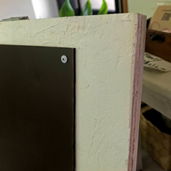 漆喰のカフェ風サインボード　ミニ／マーカーボード／立て看板 2枚目の画像