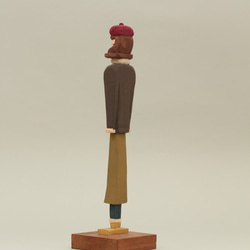 木彫まっすぐな人(女性Ｅ) 3枚目の画像