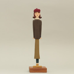 木彫まっすぐな人(女性Ｅ) 4枚目の画像