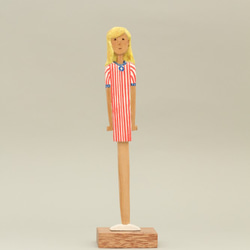 木彫まっすぐな人(女性Ｇ) 1枚目の画像