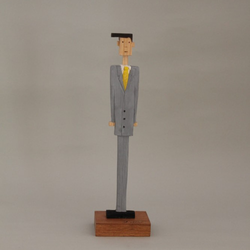 まっすぐな人(男性D) 立体・オブジェ J. akiho 通販 6928649