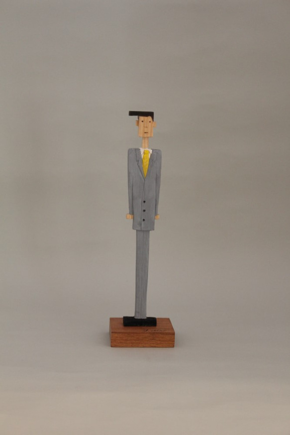 まっすぐな人(男性D) 立体・オブジェ J. akiho 通販 6928649