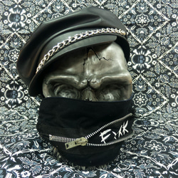 ゴシック ハードコア パンクロックファッション FXXKロゴデザインZIPマスク 3枚目の画像