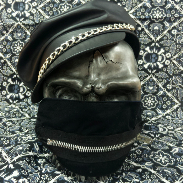 ゴシック ハードコア パンクロックファッション FXXKロゴデザインZIPマスク 4枚目の画像
