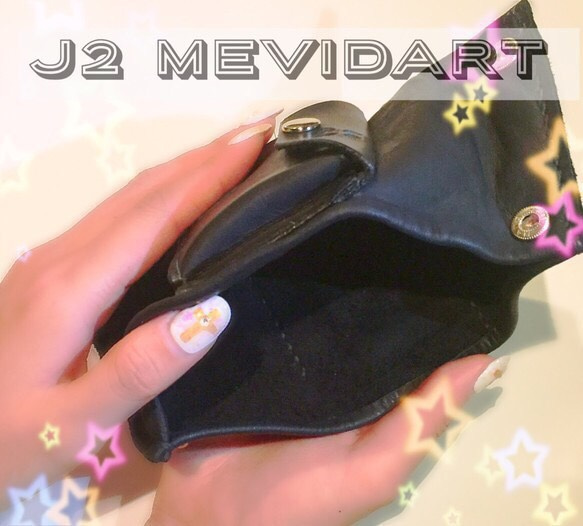 レザー 革 ウォレット 財布 猫足 猫球 肉球 j2Mevidart セカンドウォレット 2枚目の画像