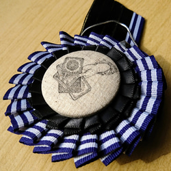リボンロゼット ハンドシリーズ カードを持つ手の勲章 (小) 5枚目の画像