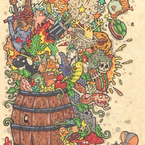 樽の中身は 動物 マーカー ペン 原画 ポップ アート イラスト yoc 通販