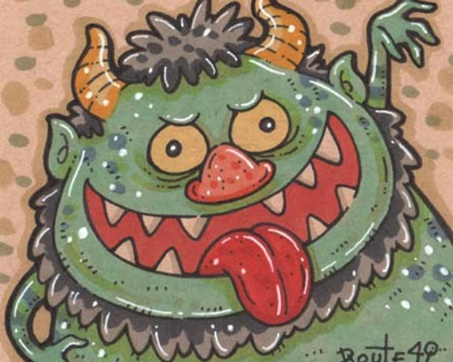 やつが笑ってる 悪魔 アート 原画 イラスト イラスト yoc 通販