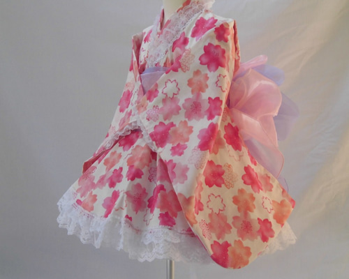 浴衣ドレス　120 ハンドメイド 0_0223de476879a206614ec39e6fc9