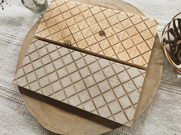 wood tray(ナチュラル)✴︎mini巾着付き✴︎ 2枚目の画像