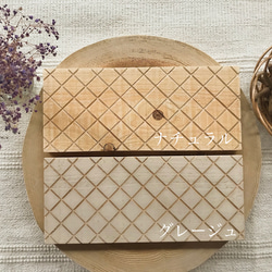 wood tray(グレージュ)✴︎mini巾着付き✴︎ 1枚目の画像