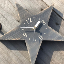 〈新作〉星の掛け時計(グレーヴィンテージ) 3枚目の画像