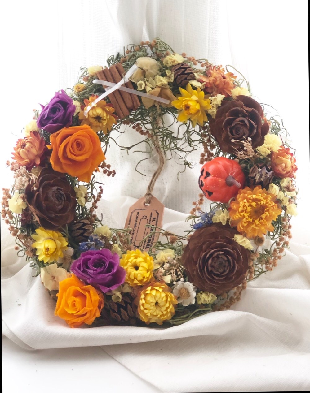 ハロウィンカラー☆鮮やかハロウィンリース♪売り切れ！