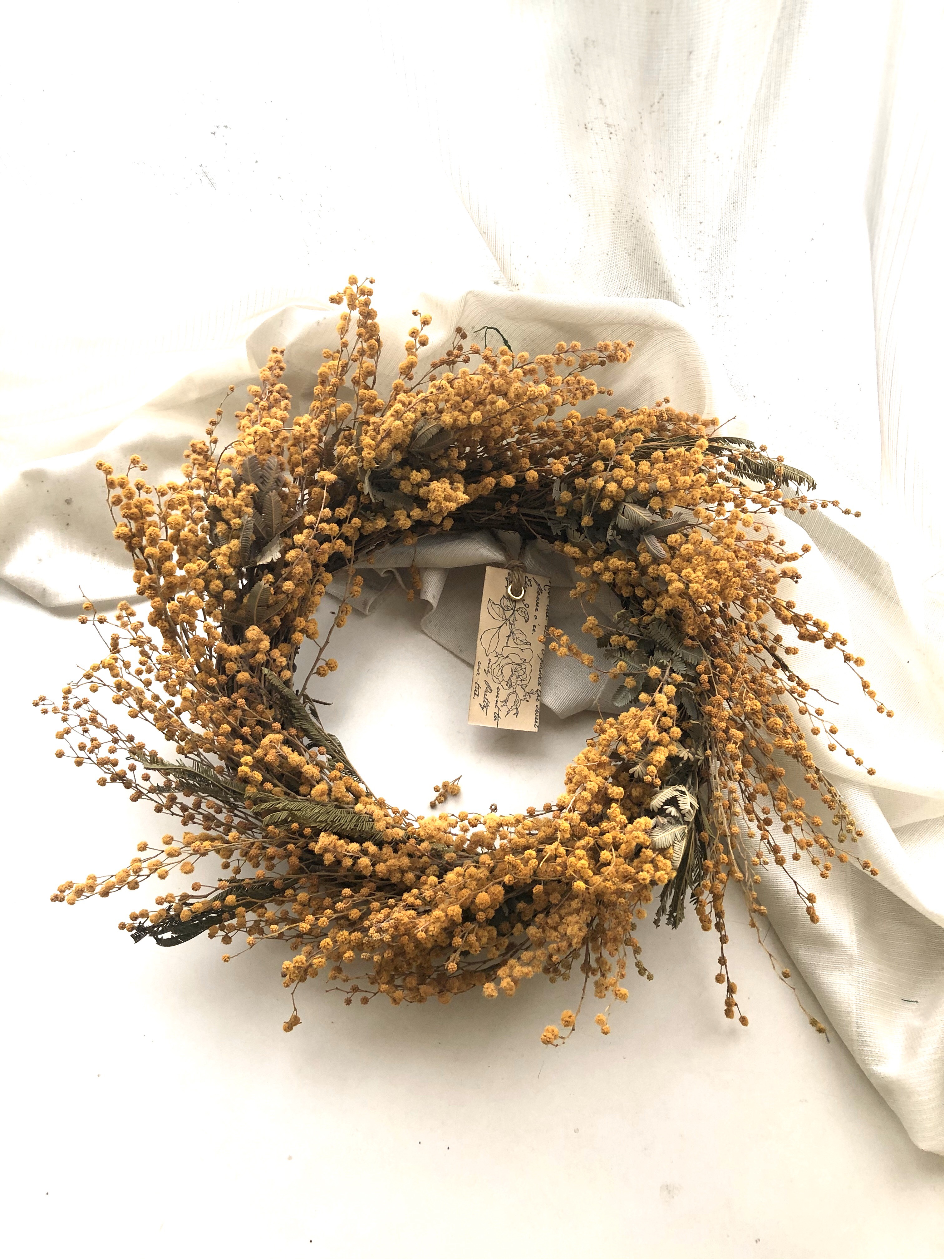 アンティークミモザのSimpleリース♪ リース yulia 通販 8308121