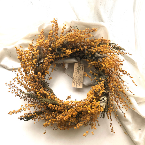 アンティークミモザのSimpleリース♪ リース yulia 通販｜Creema  