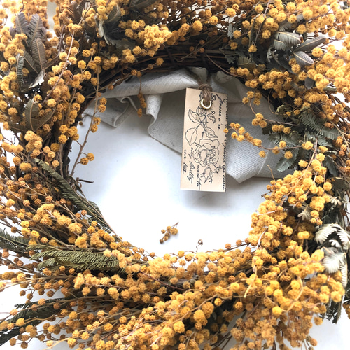 アンティークミモザのSimpleリース♪ リース yulia 通販 8308121