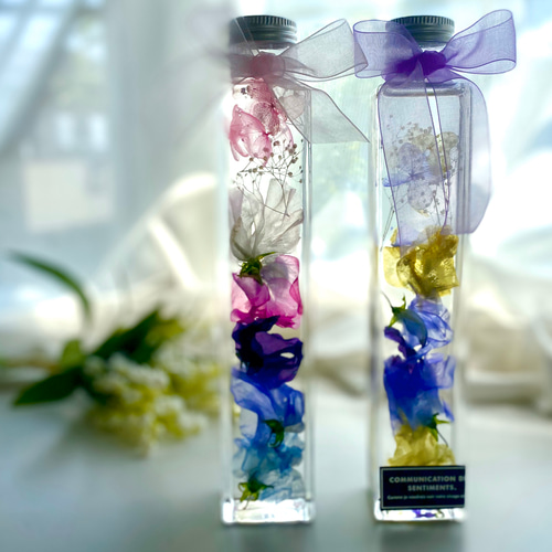 母の日ギフト♡ロングボトル♡スイートピーのハーバリウム♪ ハー  