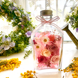 ひまわりジニアのフラワーボトル♡ ハーバリウム・植物標本 yulia 通販  