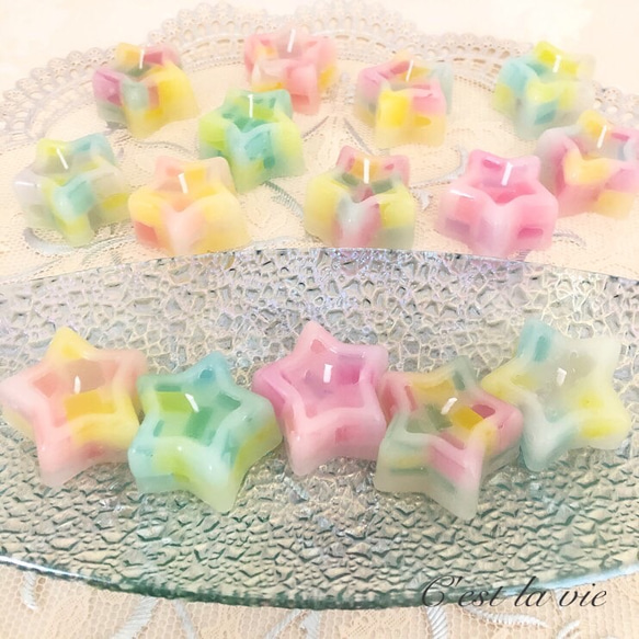 お星さまのアロマキャンドル(ラベンダーの香り) 4枚目の画像