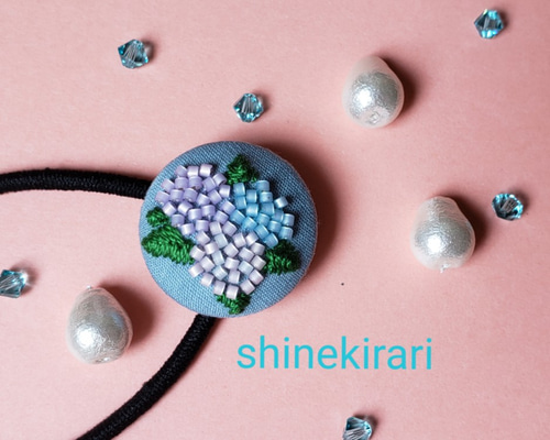 ＃174 ピンクパープル✴紫陽花✴レジンヘアゴムキーホルダーブローチ 174 ピンクパープル✴紫陽花✴レジンヘアゴムキーホルダーブローチ