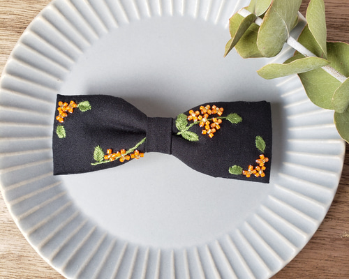 お花のバレッタ♪オレンジ 満開の桜バレッタ 春アクセ ディップアートフラワー 卒業式 入学式