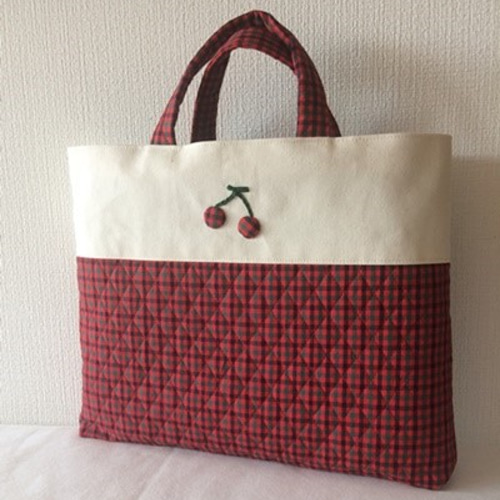 ♡ミルクティー様♡レッスンバッグ　上履き入れ　赤チェック　青チェック　オーダー ♡ミルクティー様♡レッスンバッグ 上履き入れ 赤チェック 青