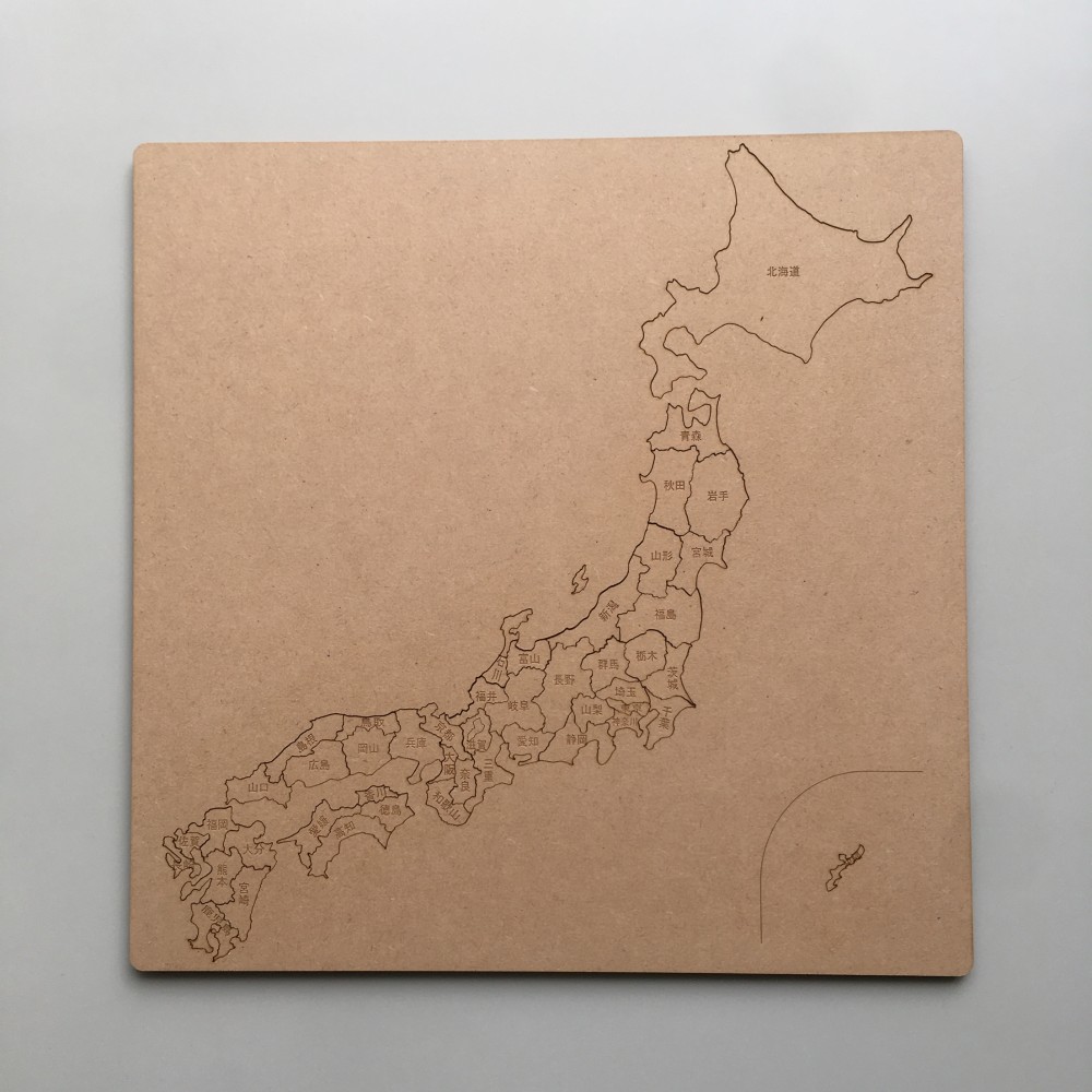 レーザー加工機で作った木製日本地図パズルⅠ【MDF】 その他