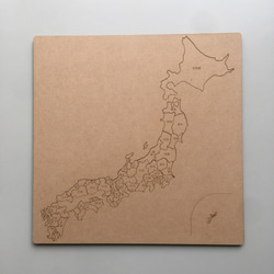 レーザー加工機で作った木製日本地図パズルⅠ【MDF】 1枚目の画像
