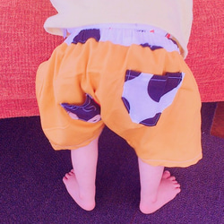 ドットとマスタードのサルエルショートパンツ kidspants 4枚目の画像